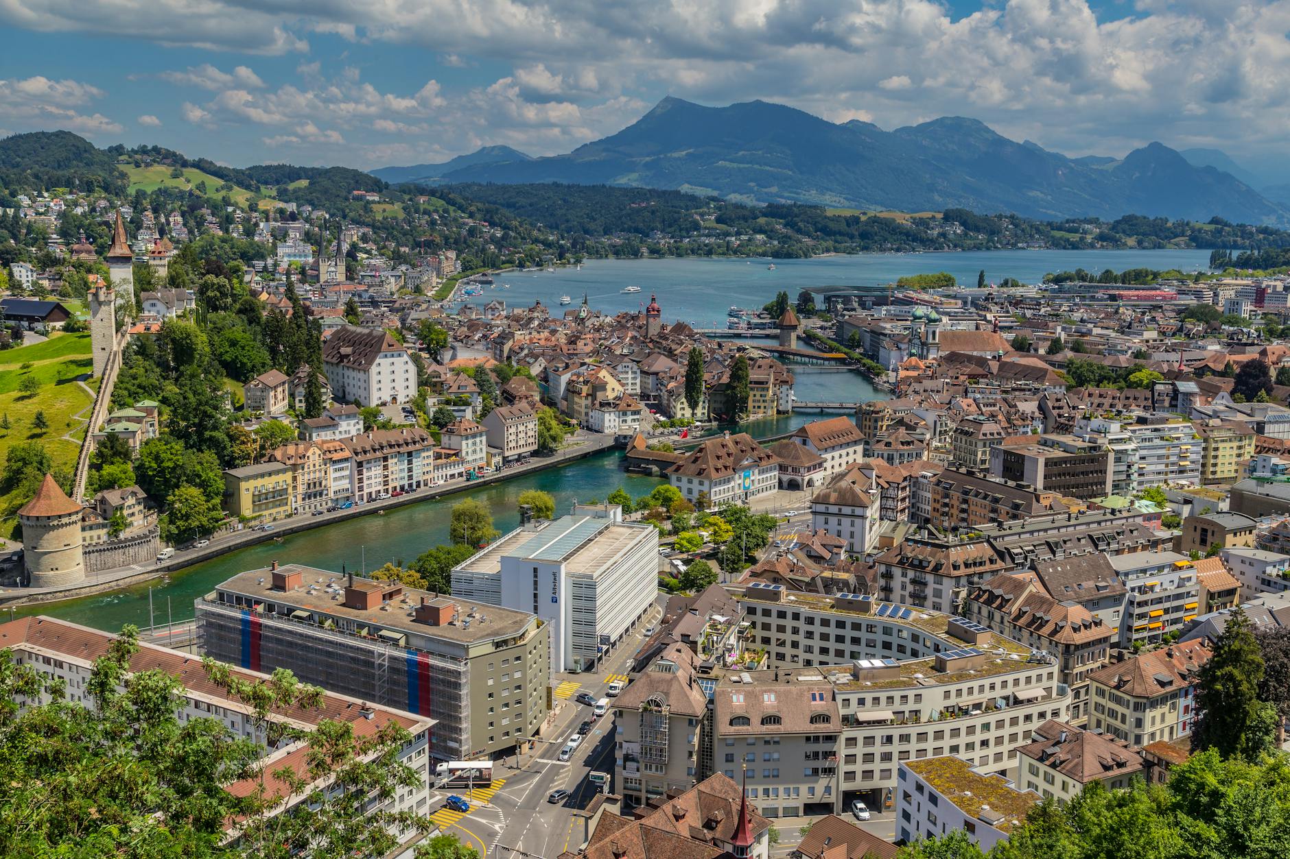 aerial view of lucerne switzerland s scenic architecture