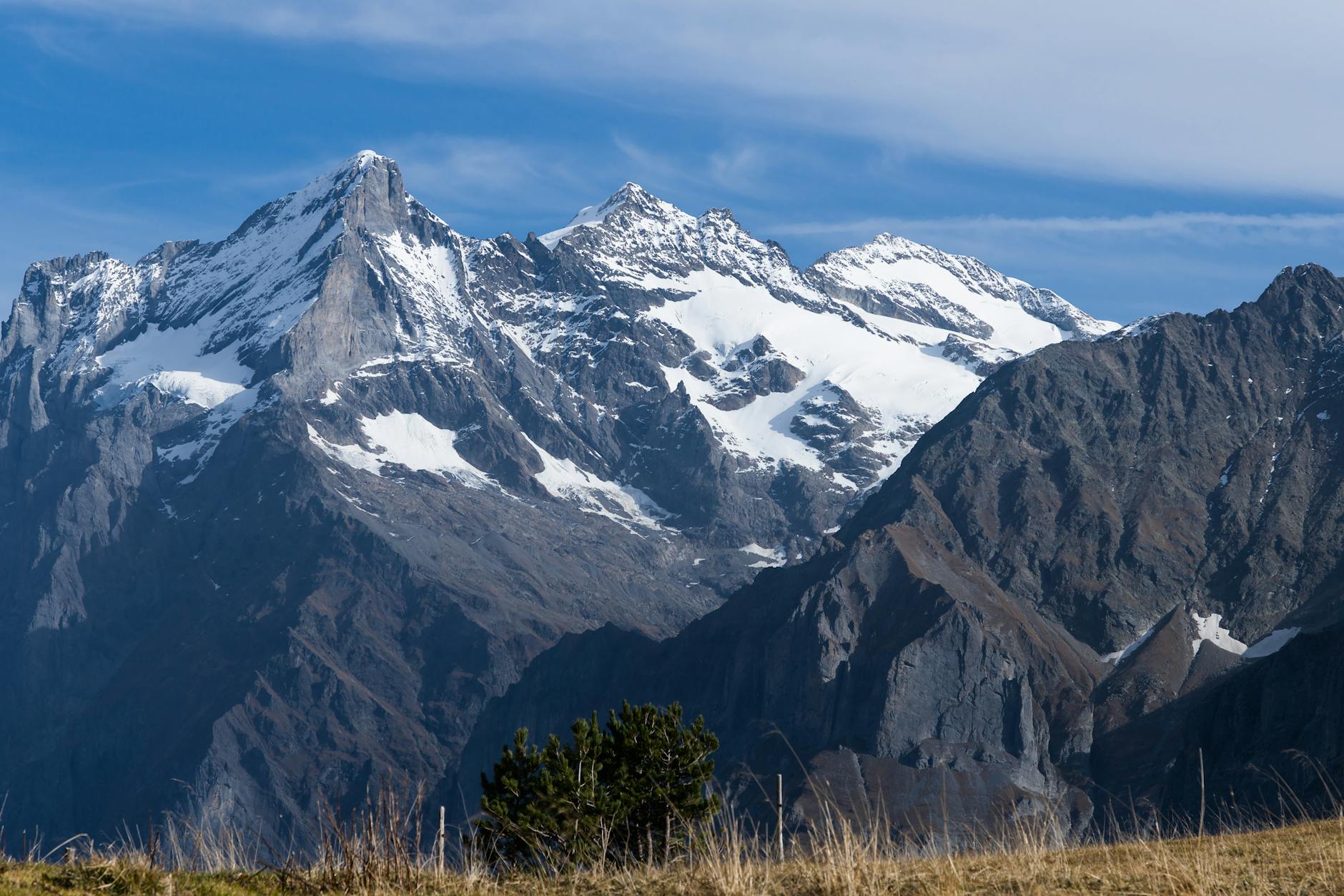 majestic swiss alps snowy mountain landscape